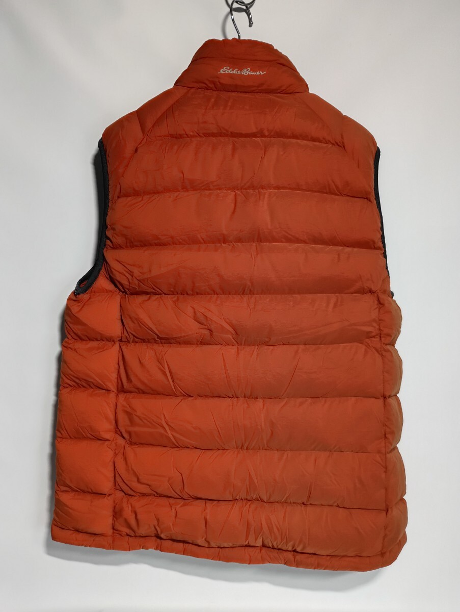 EDDIE BAUER エディーバウアー　エディバウアー　オレンジ　EB900 肉厚　ダウンベストジャケット　ジャンパー　ジャンバー　M 朱色_画像4