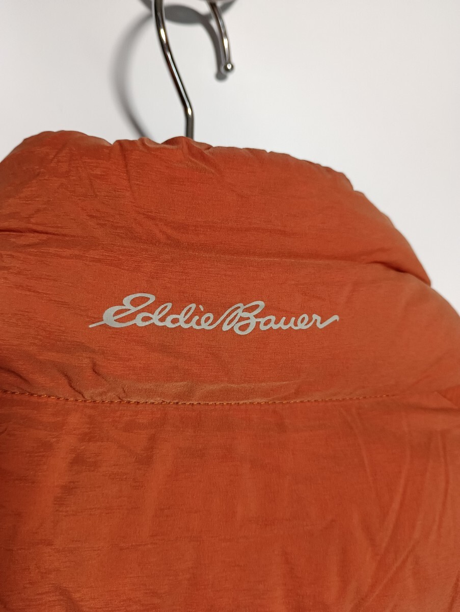EDDIE BAUER エディーバウアー　エディバウアー　オレンジ　EB900 肉厚　ダウンベストジャケット　ジャンパー　ジャンバー　M 朱色_画像9