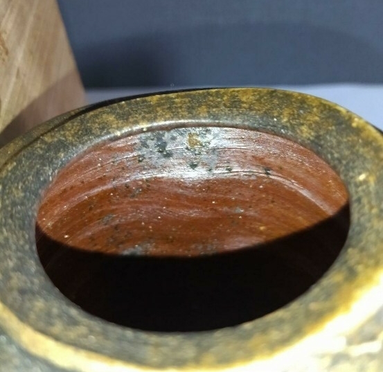 備前 一輪 建行 花びん 骨董品 花器 花瓶 花入 備前焼_画像6