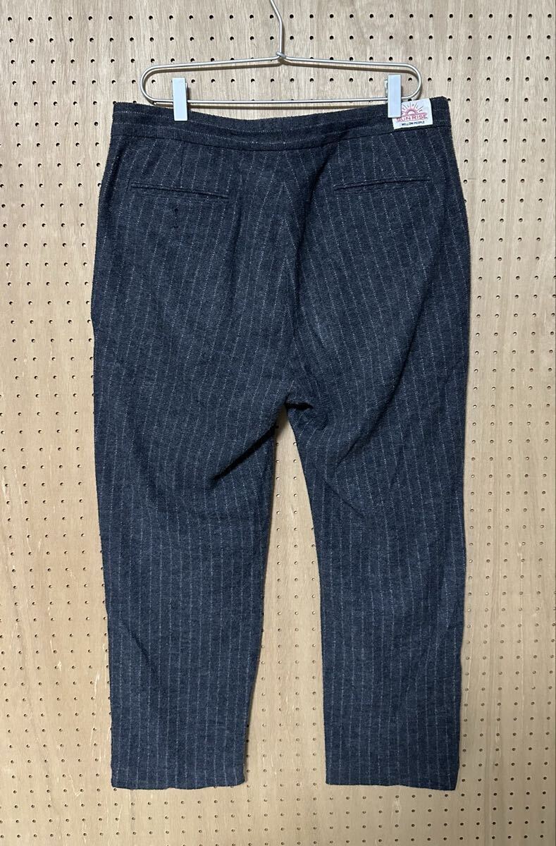 melple ウールイージーパンツ メイプル イージースラックス ストライプ グレー_画像2