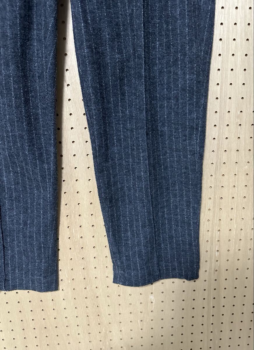 melple ウールイージーパンツ メイプル イージースラックス ストライプ グレー_画像5