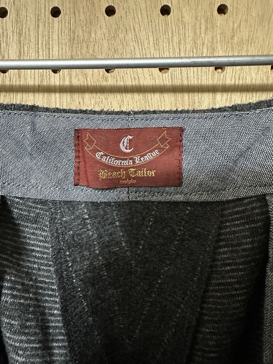 melple ウールイージーパンツ メイプル イージースラックス ストライプ グレー_画像7