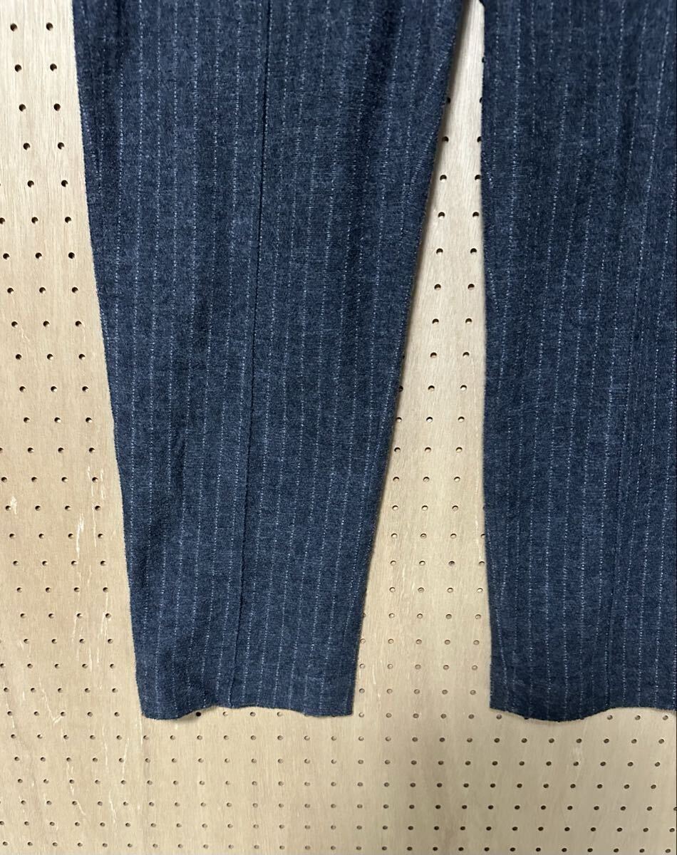 melple ウールイージーパンツ メイプル イージースラックス ストライプ グレー_画像4