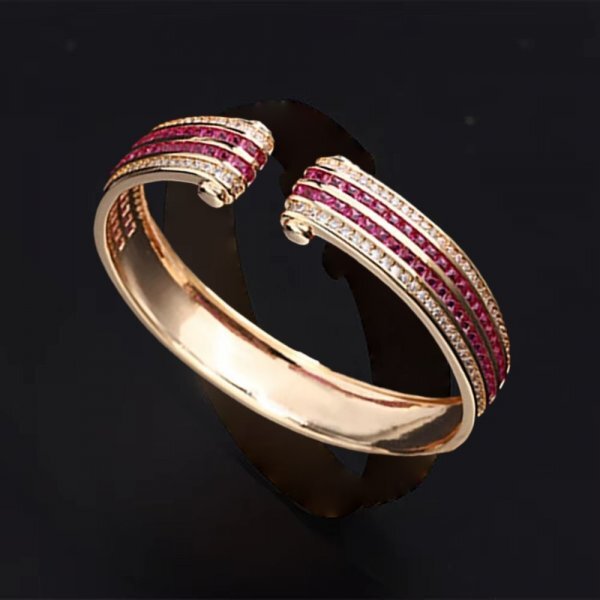 【価格の問合せのみで値下げ】女性のための豪華な結婚式のブレスレット、ルビー、最初の入札者様は開始価格で購入可能 aa_画像4