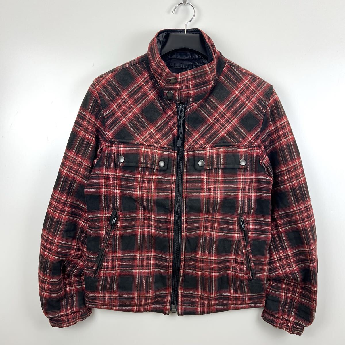 CABANEdeZUCCa 00s 2009aw archive ombre zip jacket M カバンドズッカ オンブレチェック ジップジャケット 短丈 裏地ナイロン 小野塚秋良_画像1