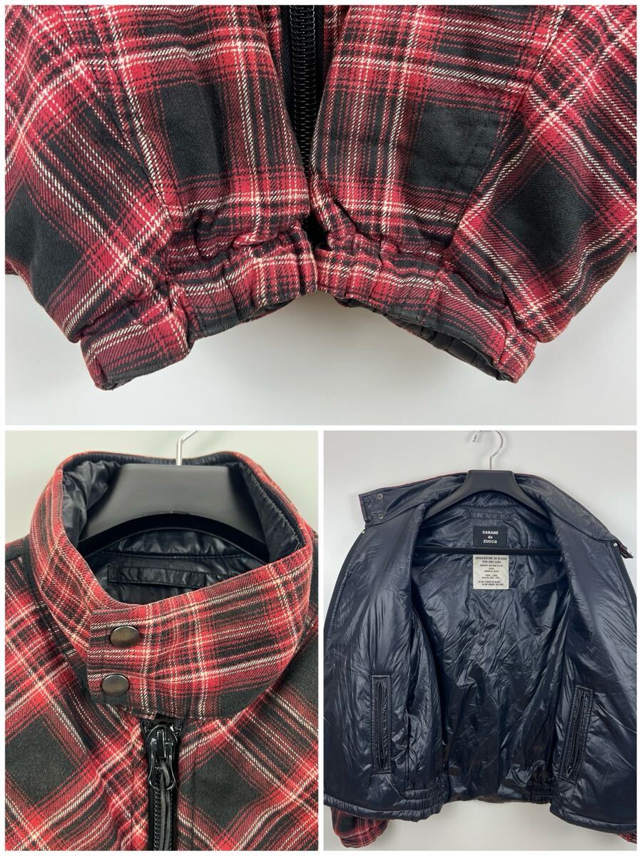CABANEdeZUCCa 00s 2009aw archive ombre zip jacket M カバンドズッカ オンブレチェック ジップジャケット 短丈 裏地ナイロン 小野塚秋良_画像6