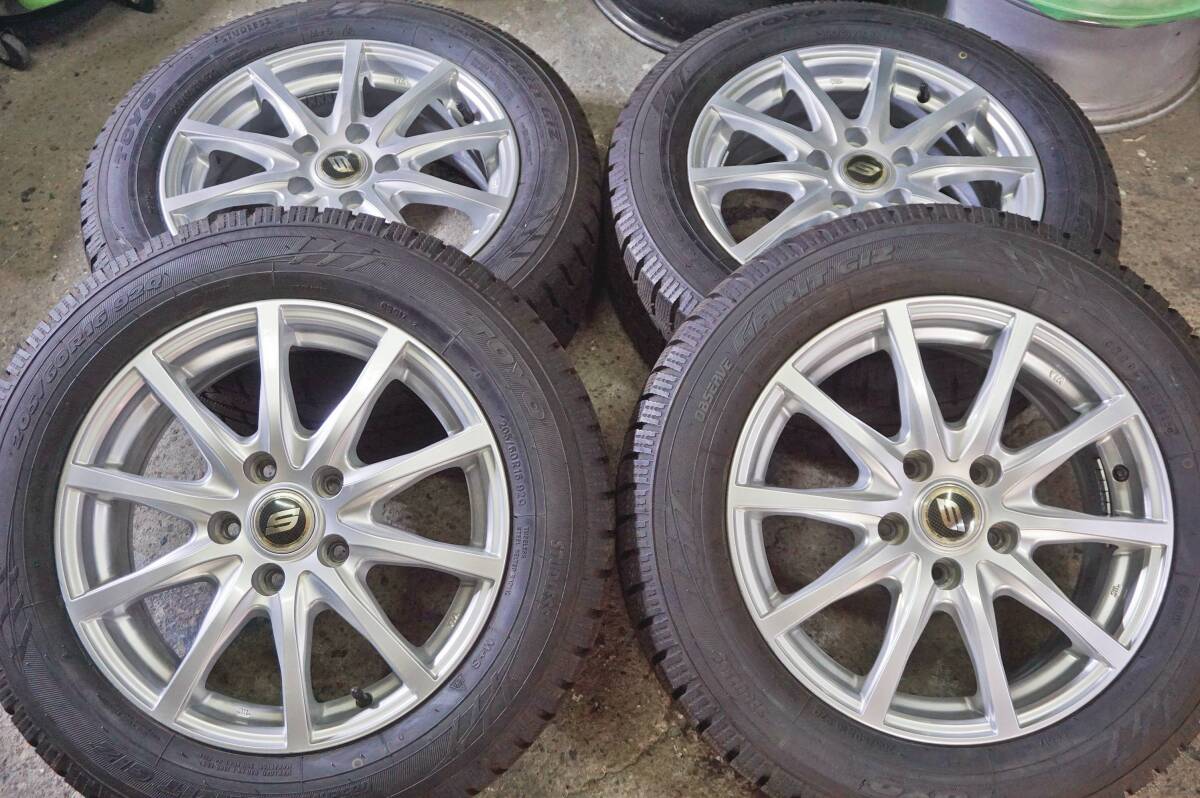良品 イボ残 2023年製 深溝 TOYO GIZ 205/60R16 STRANGER 6.5J +48 PCD114.3 ステップワゴン ノア VOXY エスクァイア マツダ3 *399n_画像1