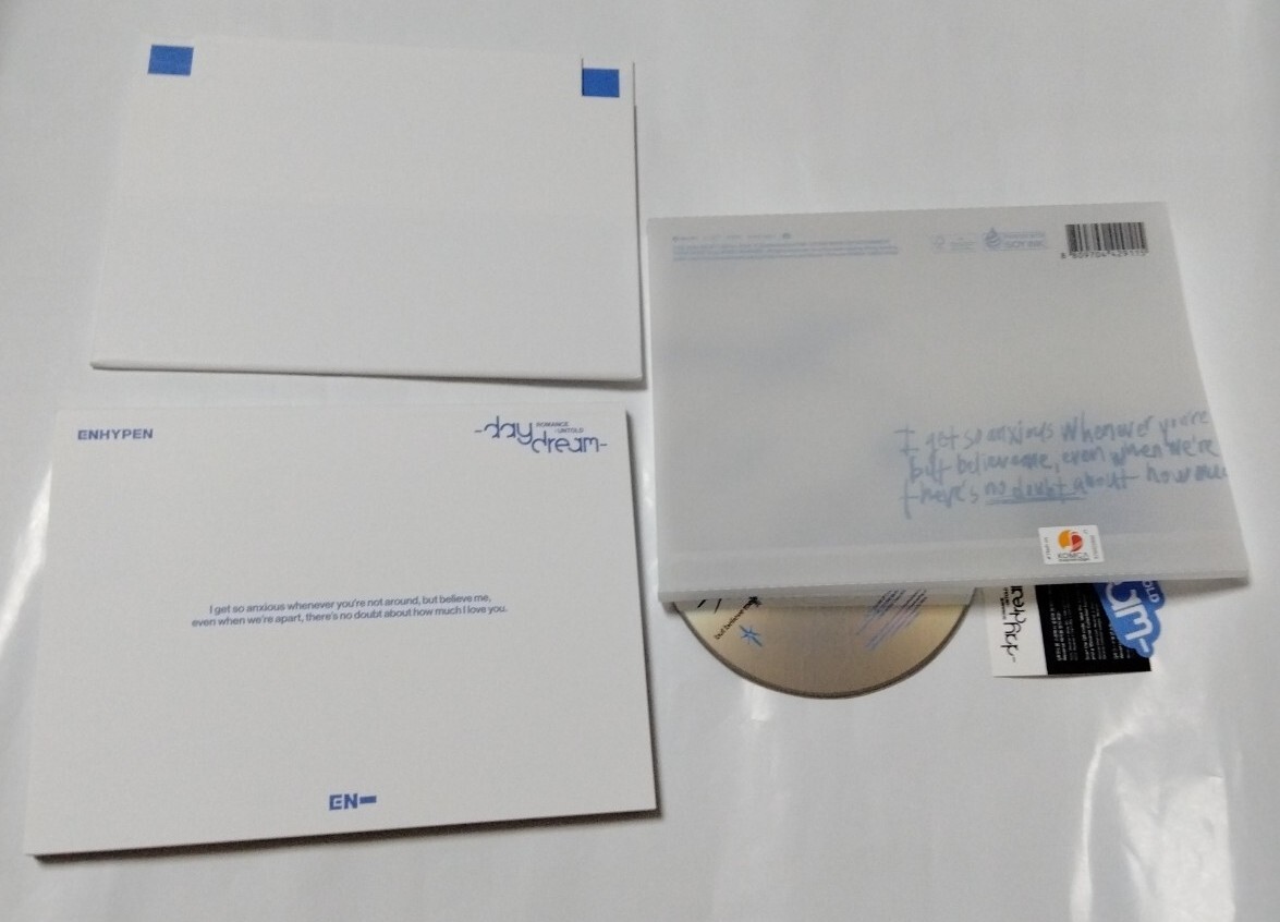 送料込み ENHYPEN エナプ CD 2個セット 4thミニ ☆DARK BLOOD☆ 6曲 & 2集リパケ ☆daydream☆ 11曲 韓国盤 K-POP_画像8