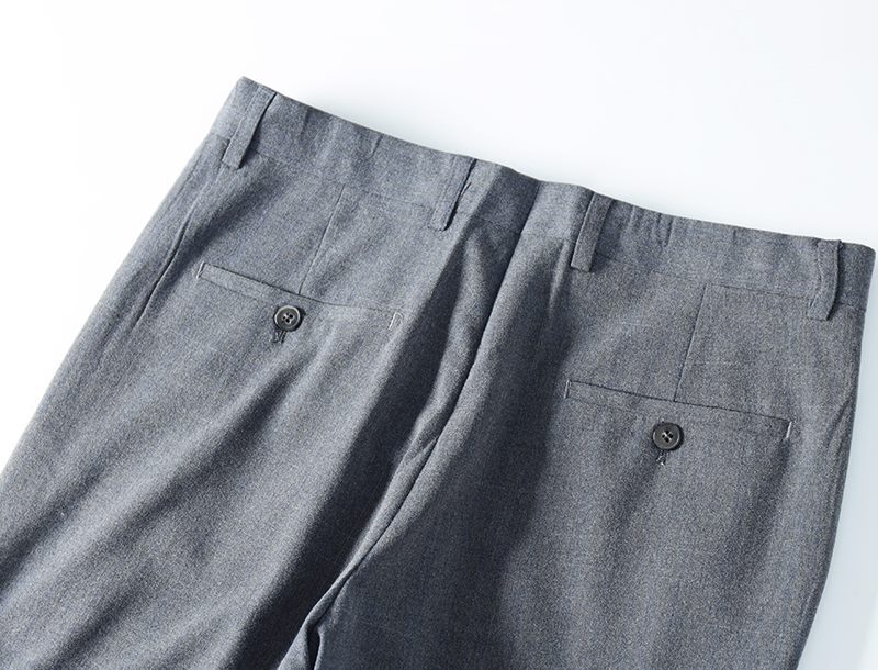 P638-2XL 新品 ウール混 セットアップスーツ メンズ 秋冬 厚手 ビジネススーツ 上下セット フォーマル ウエスト調節可能 スラックス/灰_画像9