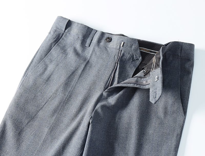 P638-2XL 新品 ウール混 セットアップスーツ メンズ 秋冬 厚手 ビジネススーツ 上下セット フォーマル ウエスト調節可能 スラックス/灰_画像8