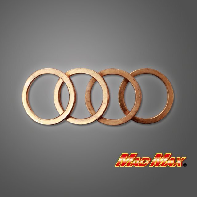 MADMAX バイク用品 ゼファー400/χ Z400GP GPZ400F Z750FX ZXR400R KLE250マフラーガスケット 肉厚タイプ(4個入り)【メール便送料170円】_画像1