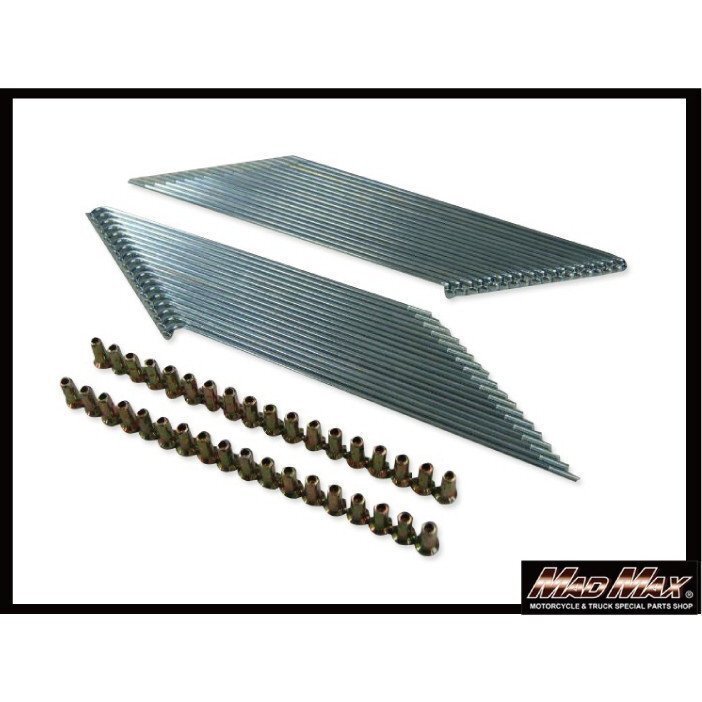 MADMAX バイク用品 HONDA ホンダ スーパーカブ50 スポーク&ニップルSET フロントホイール用/補修 交換 修理 レストア【メール便送料190円】_画像1