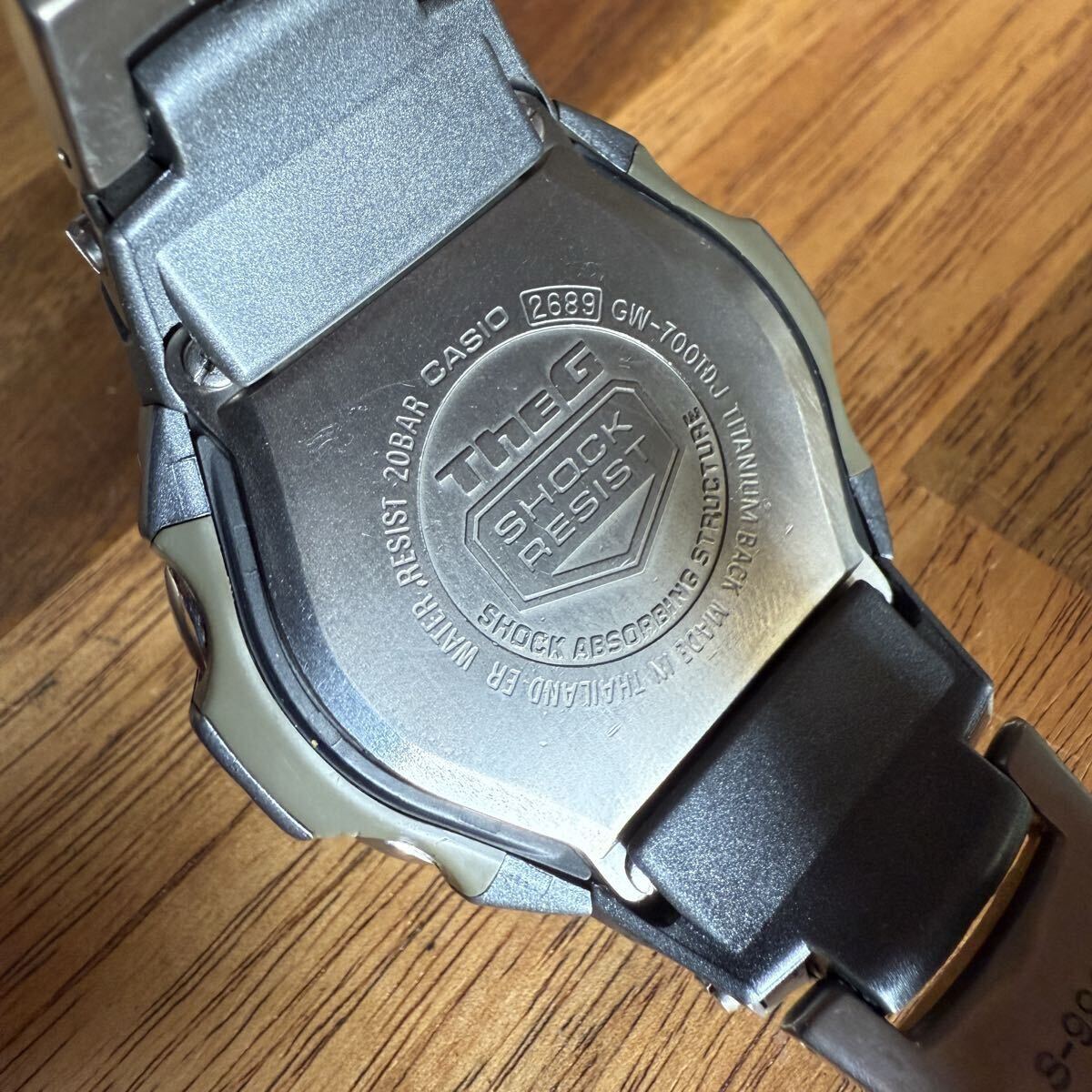 【1円スタート】CASIO G-SHOCK GW-700TDJ 電波ソーラー チタンモデル レア 可動品 _画像9