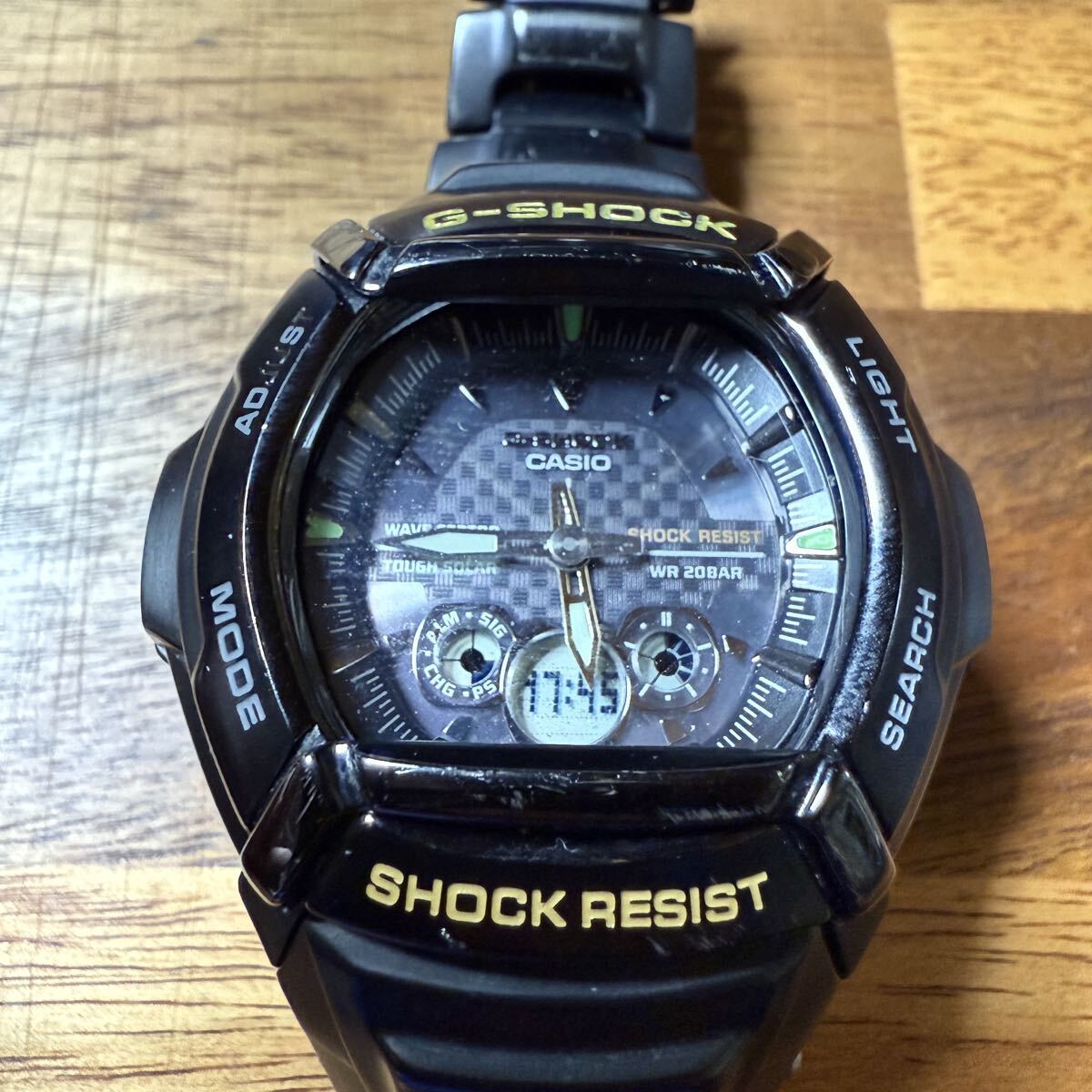 【1円スタート】CASIO G-SHOCK GW-1400BDJ ブラックフォース 電波ソーラー トノーケース レアモデル 可動品_画像3
