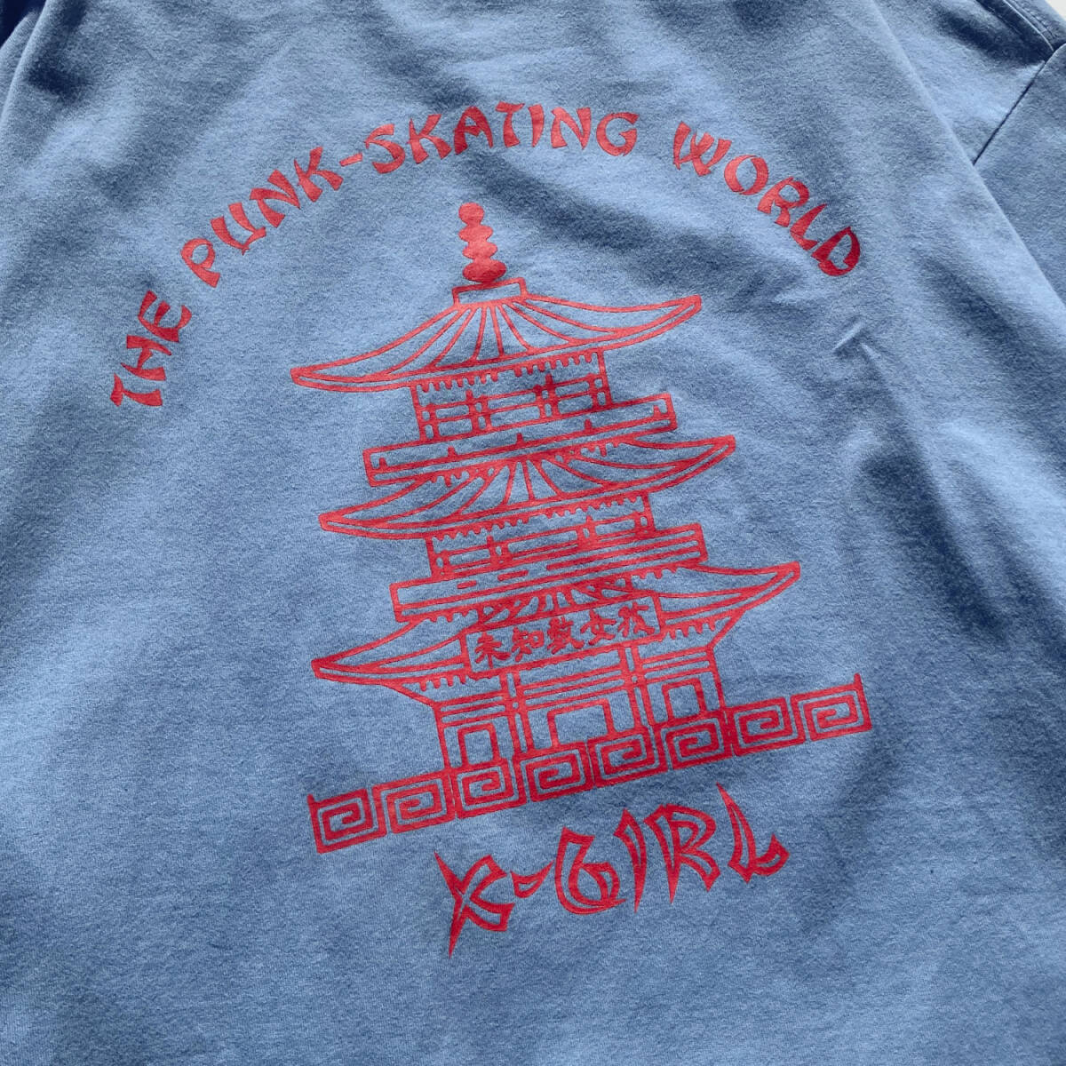 Xgirl ロンT Lサイズ(メンズMサイズ相当) CHINESE DRAGON L/S TEE 105213011005 エックスガール _画像2