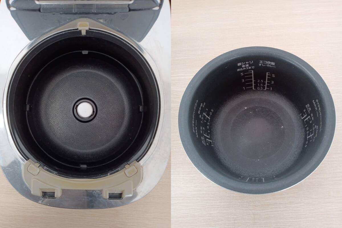 【BE-3745】Panasonic　パナソニック　SR-MPA101　2021年製　可変圧力IHジャー炊飯器　5.5合炊き　通電確認済　簡易清掃済_画像3