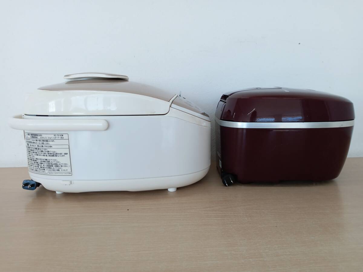 【BE-3567 BE-3721】TIGER　タイガー　JPC-A100　HITACHI　日立　RZ-TS183M　2台セット　IHジャー炊飯器　通電確認済　簡易掃除済_画像5