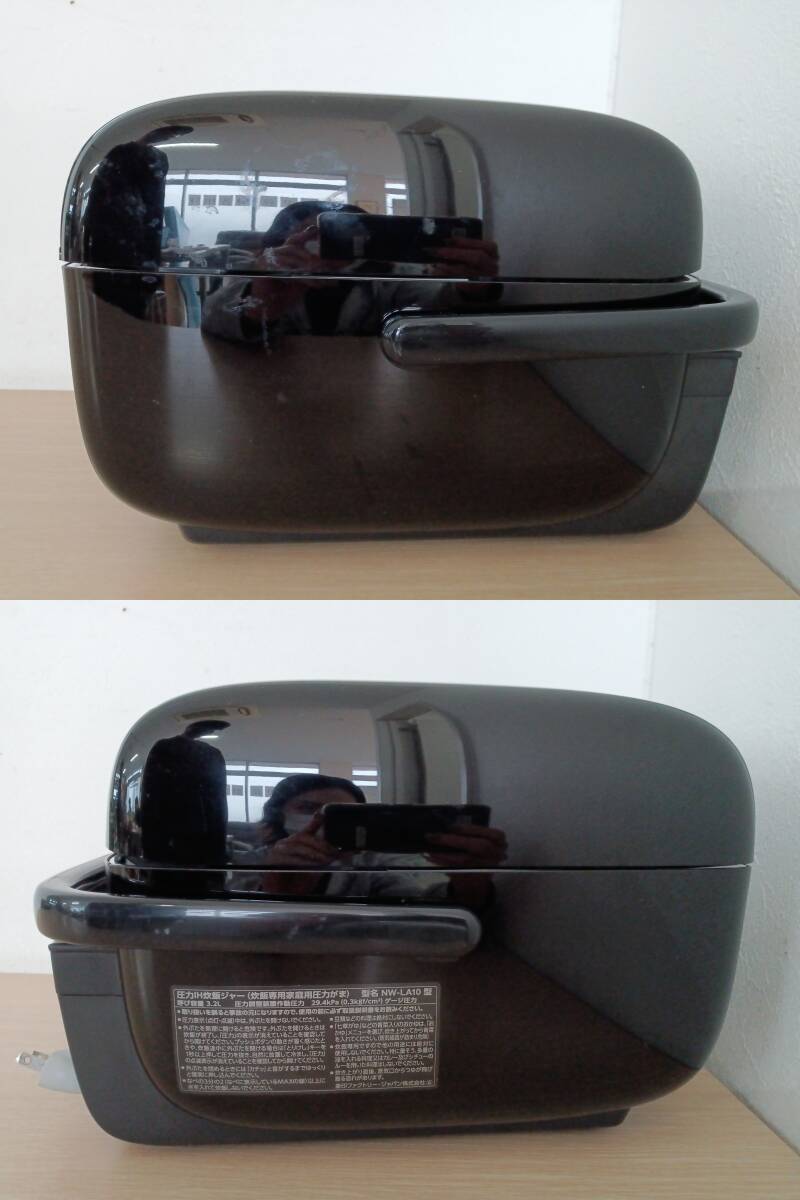 【BE-3632】ZOJIRUSHI 象印 NW-LA10 2020年製 圧力IH炊飯ジャー 5.5合炊き 通電確認済 簡易清掃済_画像4