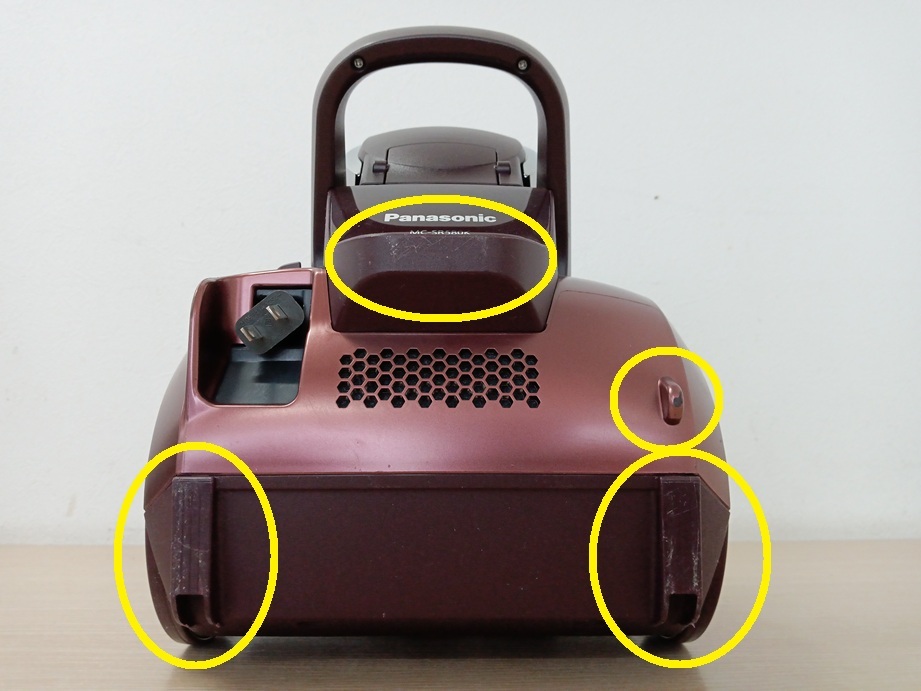 【BE-3725】Panasonic　パナソニック　MC-SR580K-T　2021年製　サイクロン式　コード付き掃除機　通電確認済　簡易清掃済_画像4