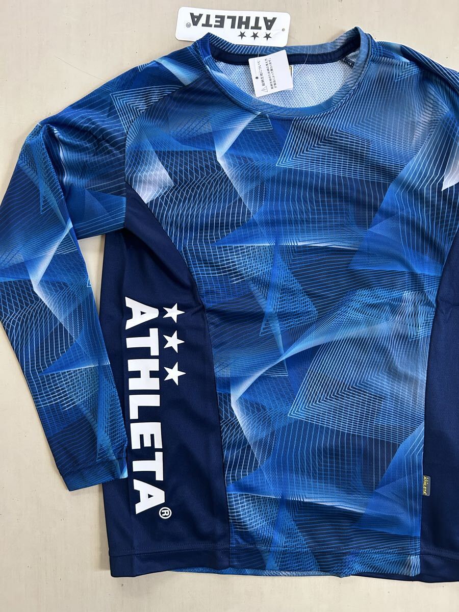 新品タグ付き　メンズO ATHLETAアスレタ 長袖プラクティスシャツ　ネイビー_画像3