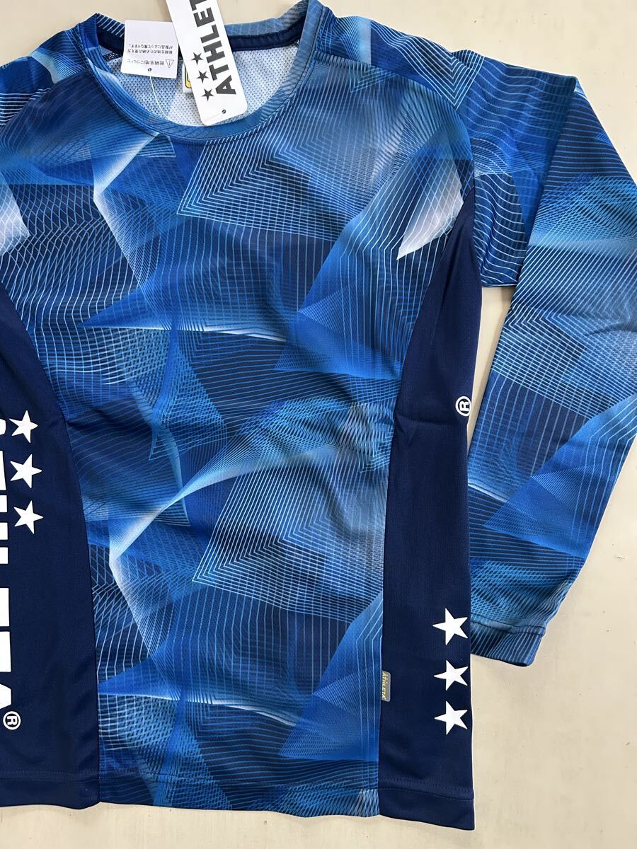 新品タグ付き　メンズO ATHLETAアスレタ 長袖プラクティスシャツ　ネイビー_画像4