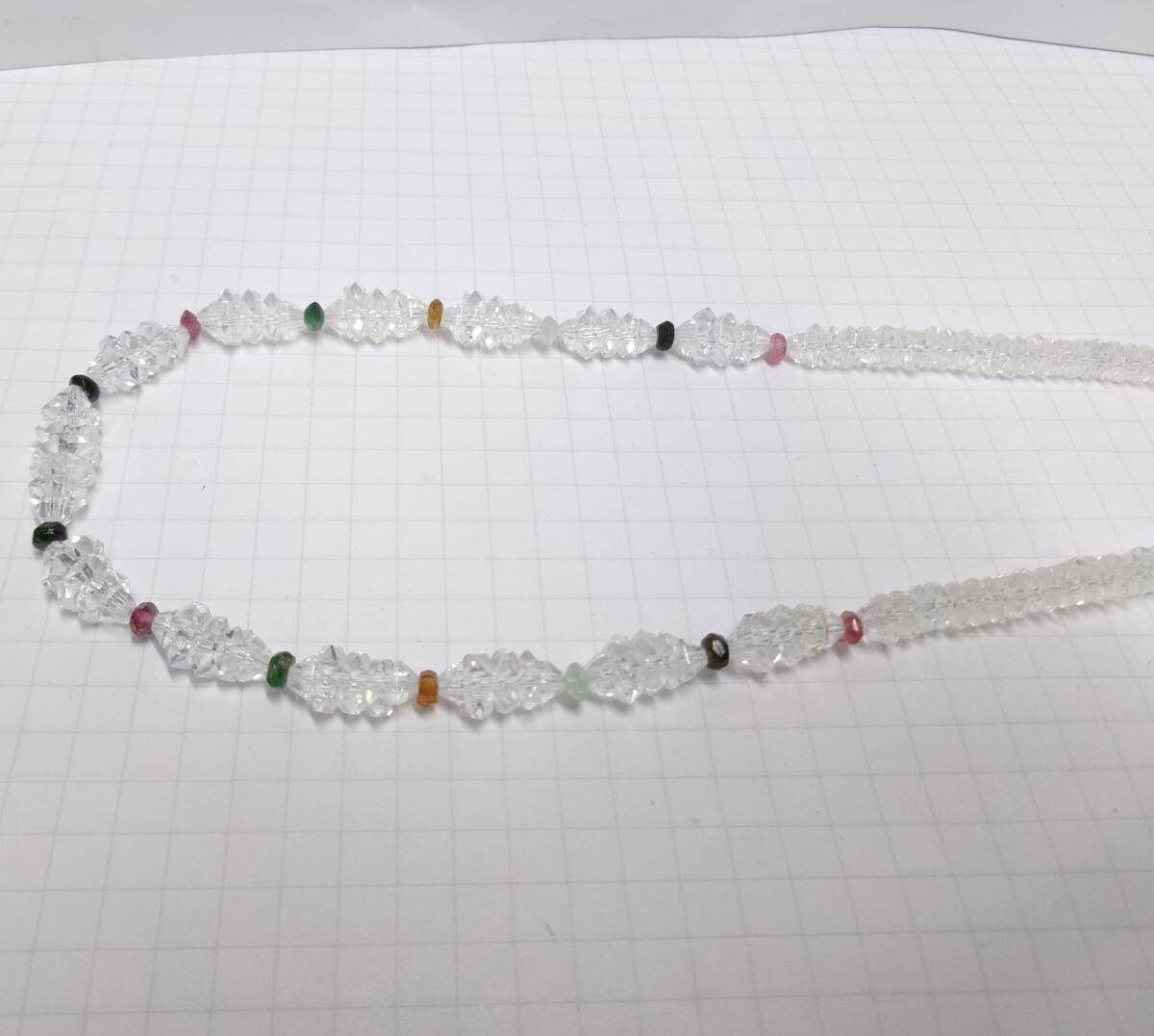 クリスタル ネックレス 42cm 大網てんとう虫 2646_画像5