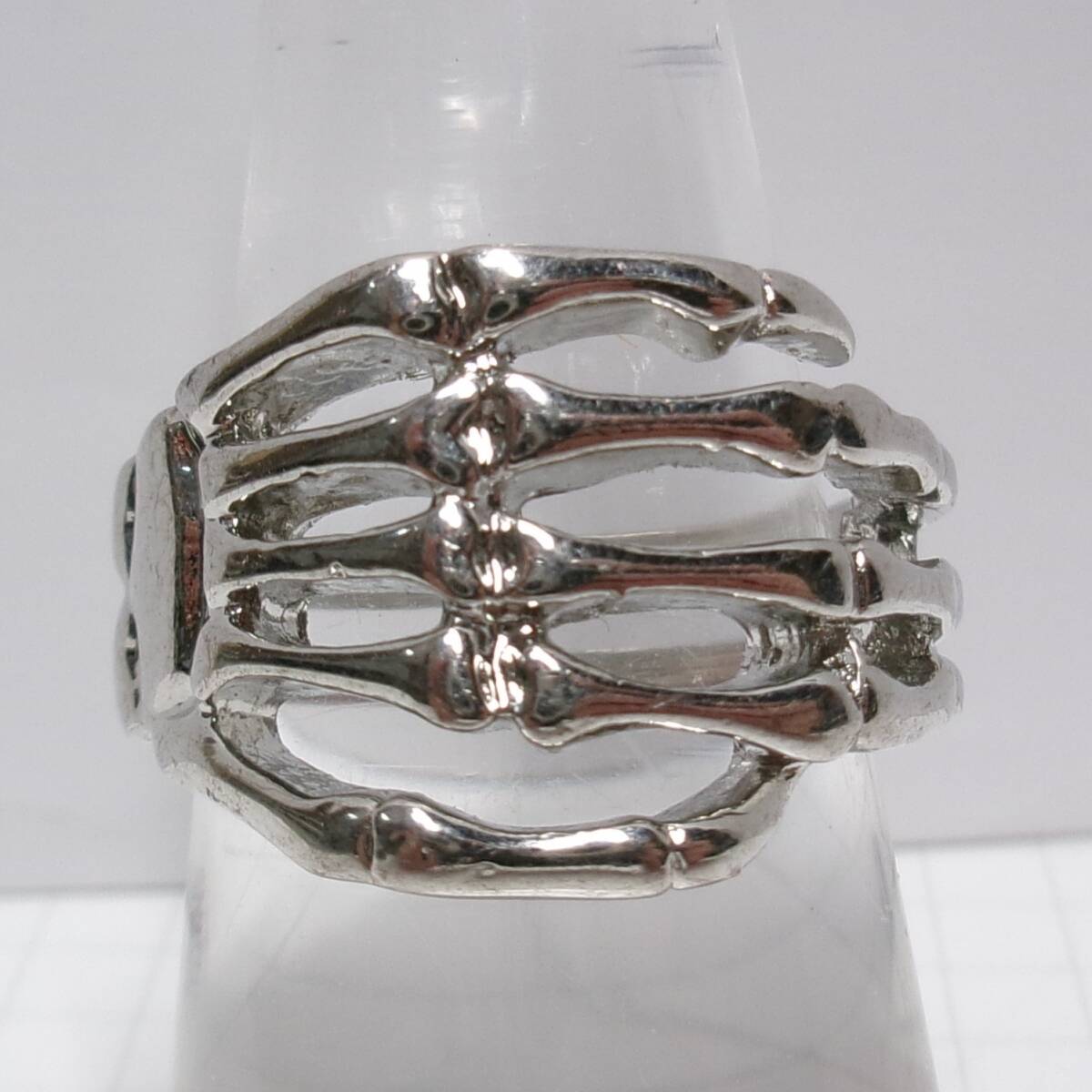 骸骨　手　ファッションリング　18号　大網てんとう虫　2627_画像1