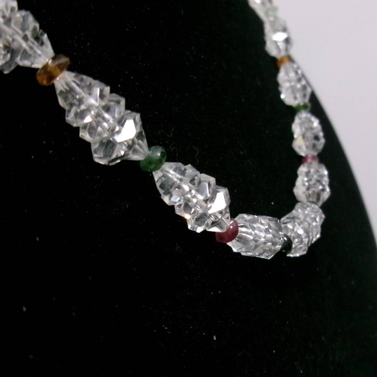 クリスタル ネックレス 42cm 大網てんとう虫 2646_画像3