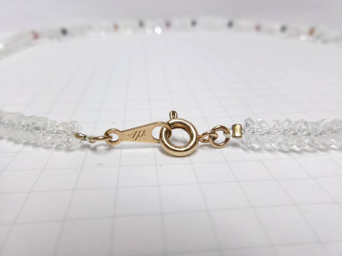 クリスタル ネックレス 42cm 大網てんとう虫 2646_画像8