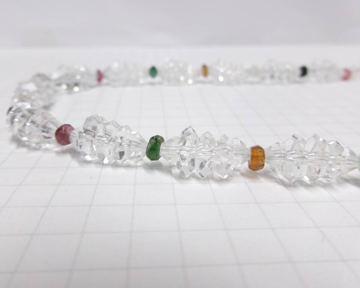 クリスタル ネックレス 42cm 大網てんとう虫 2646_画像7