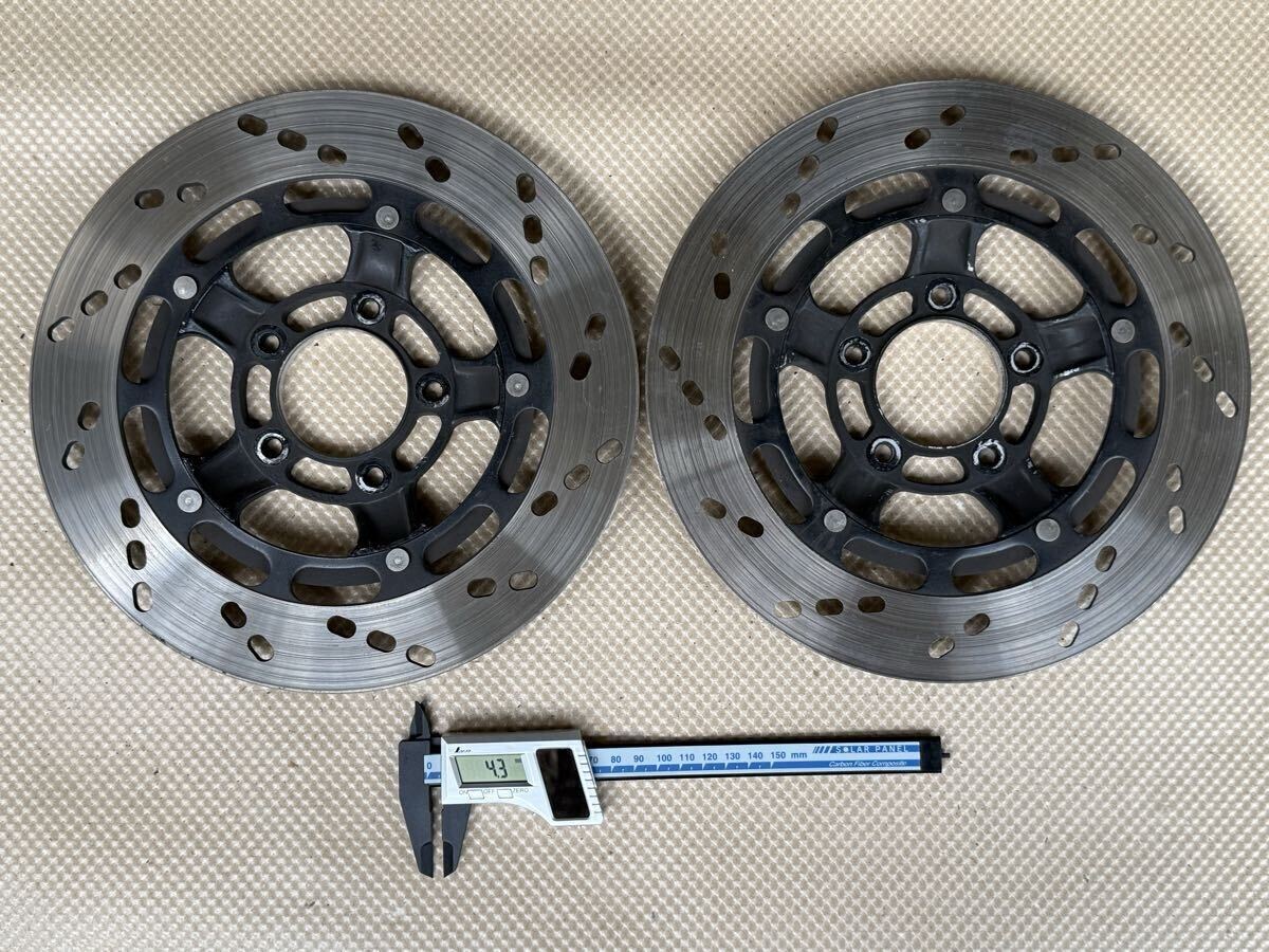 RG400Γ 純正フロントブレーキディスク左右セット 厚さ4.3mm_画像5