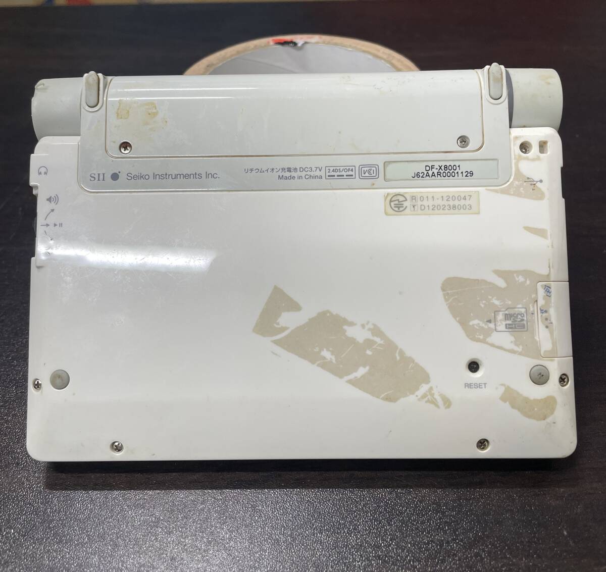 【H96】セイコーインスツル/SEIKO(SⅡ) DAYFILER/デイファイラー DX‐X8001 電子辞書 ※通電・動作未確認の為、現状販売です。 _画像3