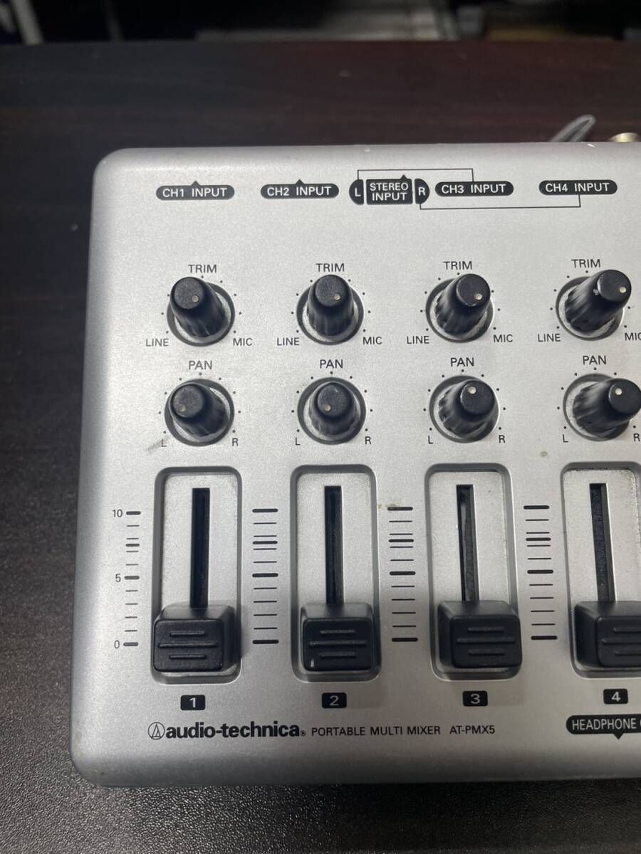 【H125】audio-technica/オーディオテクニカ ポータブルマルチミキサー(AT‐PMX5) 器材 PA機器 ミキサー 他多数出品中♪_画像3