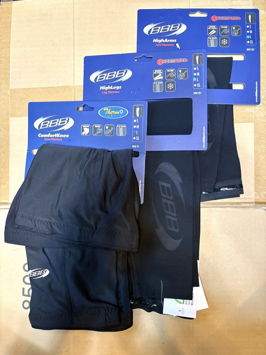 Lサイズ 最上級モデル3点セット BBB HIGHアーム HIGHレッグ Comfortニー アームウォーマー レッグウォーマー 検 パールイズミ rapha_画像1