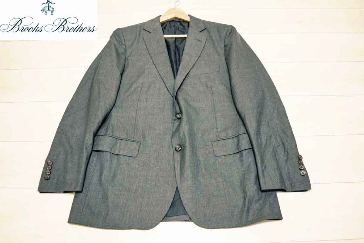 USA製 Brooks Brothers ブルックス ブラザーズ 2釦 カノニコ社 ウール100% オールシーズン テーラード ブレザー ジャケット L (K00110808) _画像1