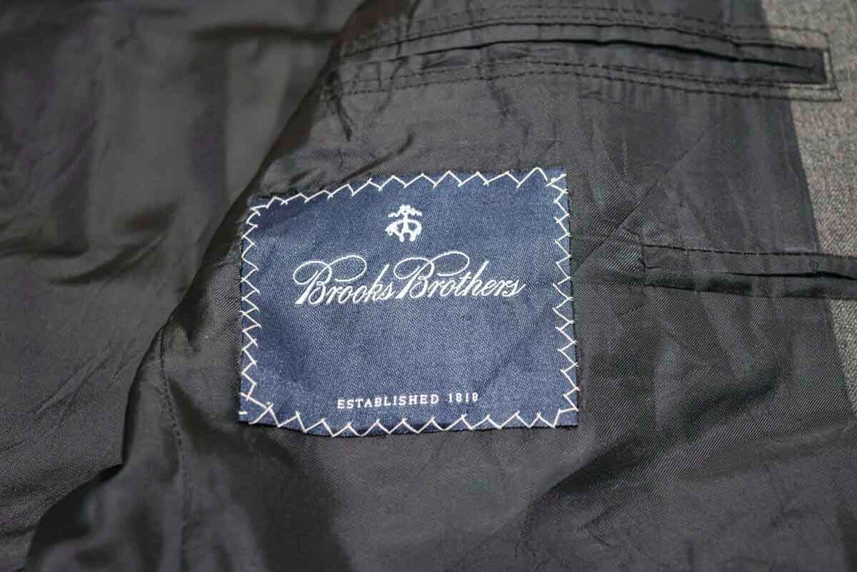 USA製 Brooks Brothers ブルックス ブラザーズ 2釦 カノニコ社 ウール100% オールシーズン テーラード ブレザー ジャケット L (K00110808) _画像4