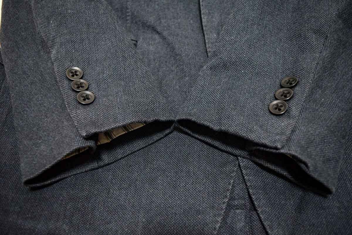 TOMORROWLAND トゥモローランド 3釦 コットン100% 紺 テーラード ブレザー ジャケット L (H0032005)_画像5