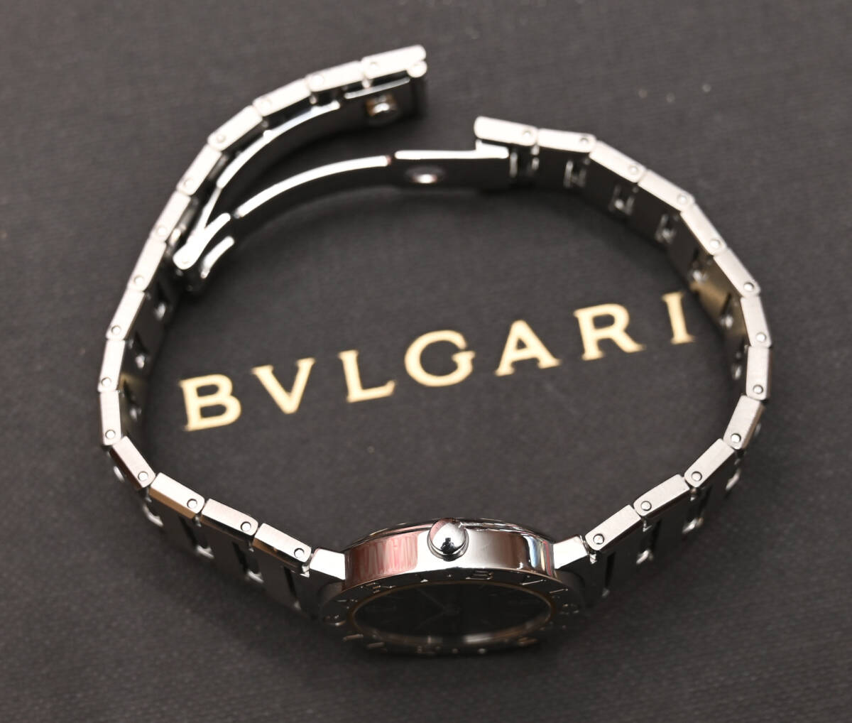 【メンテ/磨き済・極美品】ブルガリブルガリ BB 26 SS 26mm レディース （電池交換済）内寸～15.9ｃｍ『送料無料/離島除く』_画像7