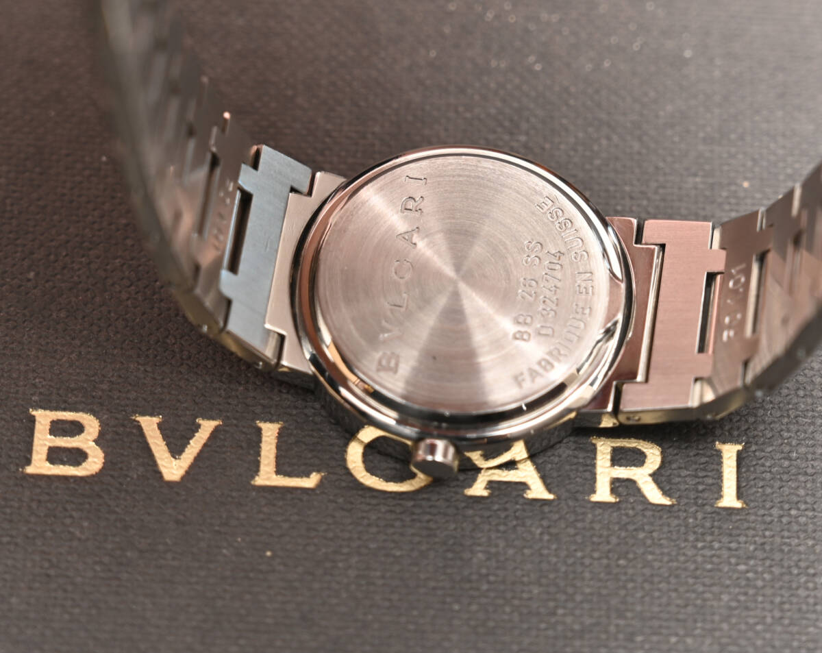 【メンテ/磨き済・極美品】ブルガリブルガリ BB 26 SS 26mm レディース （電池交換済）内寸～15.9ｃｍ『送料無料/離島除く』_画像10
