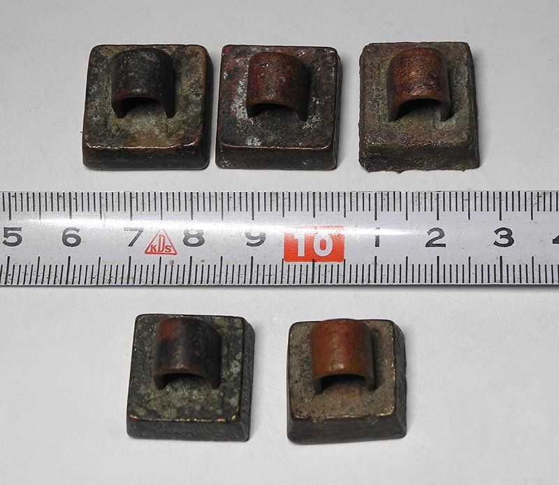 緑屋i■ 中国古玩　古銅　銅印 糸印　5点　唐物 時代物　i9/1127-6/30-5#60_画像7