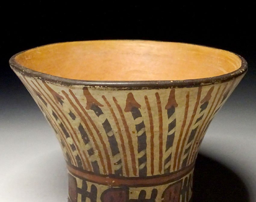 緑屋c■ 時代物 プレ インカ文化 彩陶 杯 土器 ペルー アンデス文化 i9/10-6508/5-3#60_画像7