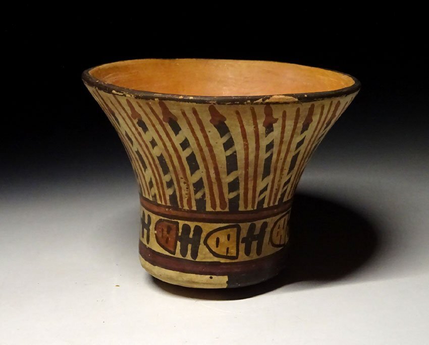 緑屋c■ 時代物 プレ インカ文化 彩陶 杯 土器 ペルー アンデス文化 i9/10-6508/5-3#60_画像5