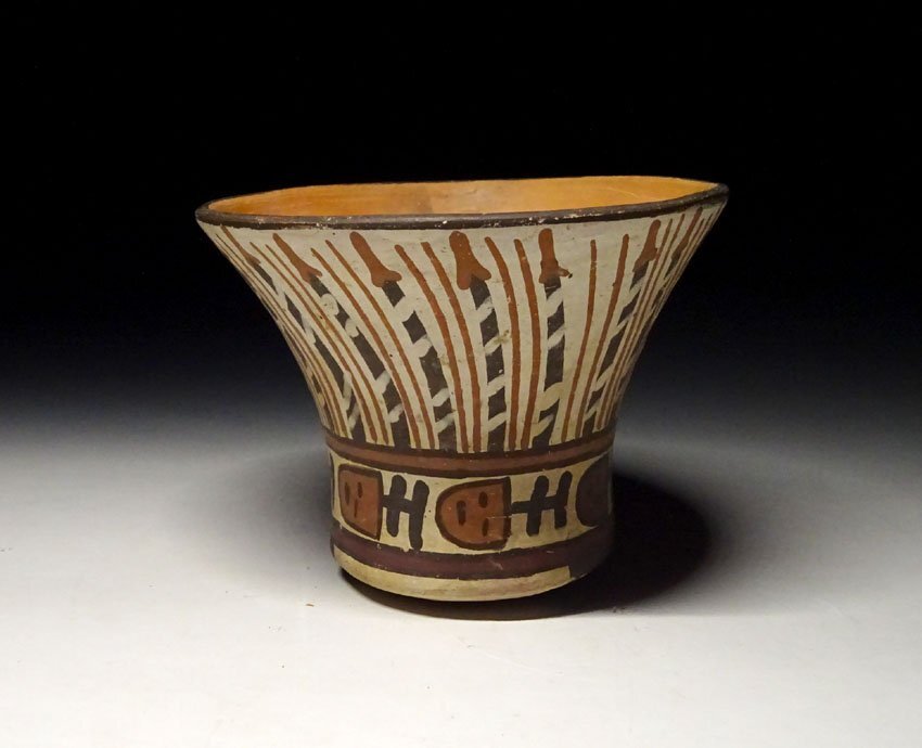緑屋c■ 時代物 プレ インカ文化 彩陶 杯 土器 ペルー アンデス文化 i9/10-6508/5-3#60_画像2