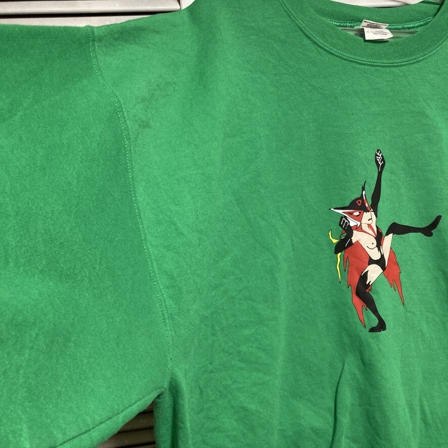 BPRO 1円スタート 緑 エロ スウェット ドロンジョ ヤッターマン 漫画 キャラ アニメ レトロ 昭和 90s 00s アメリカ 古着 ベール 卸 仕入れ_画像4