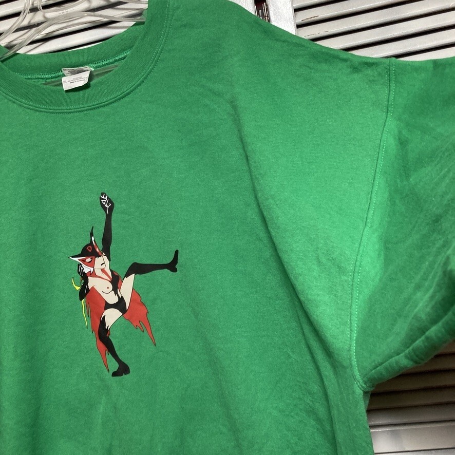 BPRO 1円スタート 緑 エロ スウェット ドロンジョ ヤッターマン 漫画 キャラ アニメ レトロ 昭和 90s 00s アメリカ 古着 ベール 卸 仕入れ_画像5