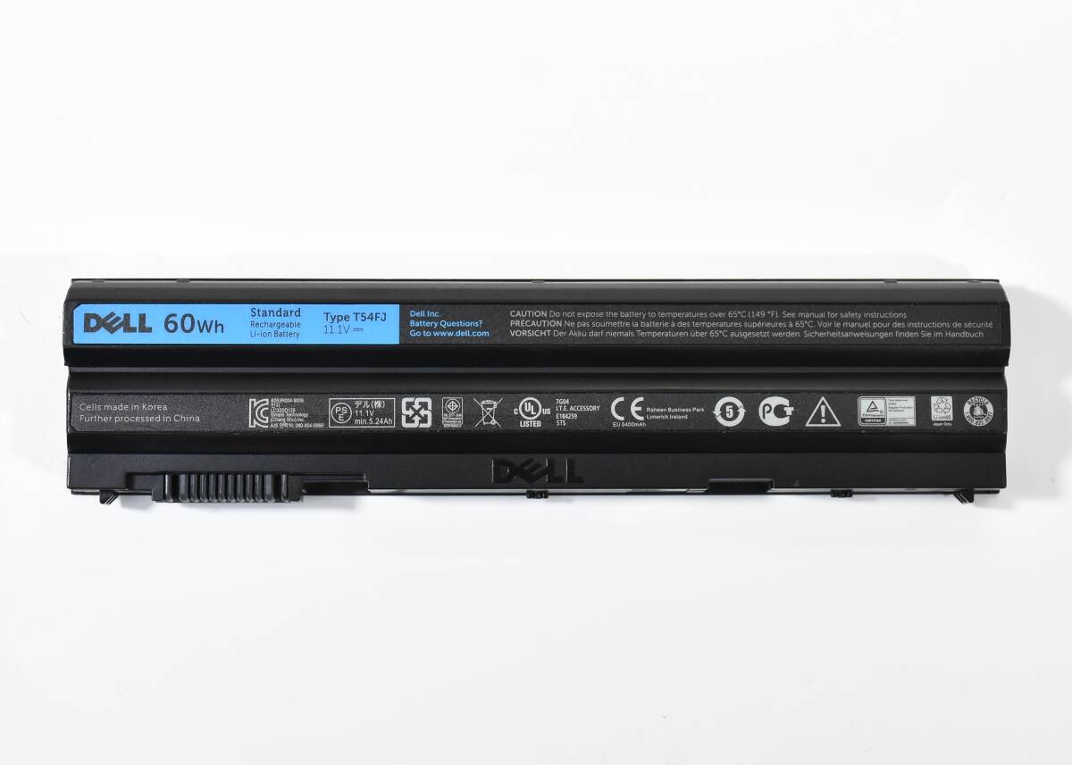 DELL T54FJ バッテリー/残容量70%以上で充電可能/11.1V 60Wh/Latitude E5430，E5530, E6540など対応/ 中古品_画像1