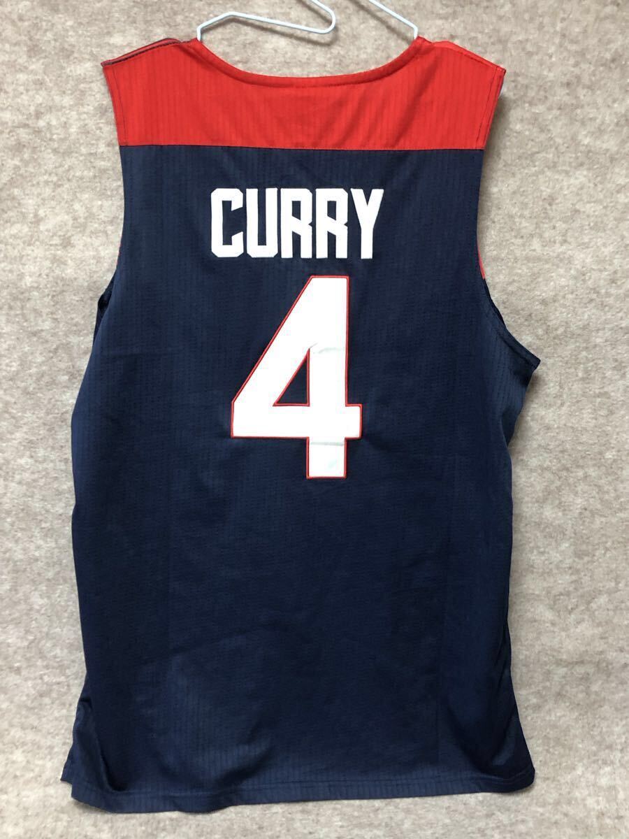 バスケットボール バスケ アメリカ代表 USA パリオリンピック ドリームチーム ユニフォーム 背番号4 ステファン カーリー Lサイズ_画像2
