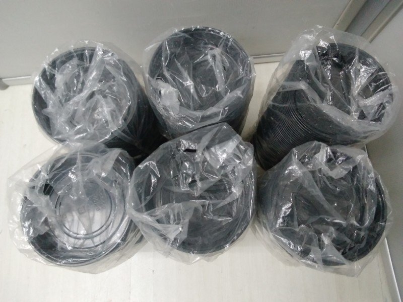 4 未使用品 福助工業 折箱容器 300個 富久折 本体 錦 D-150 φ150×H36㎜ プラスチック 容器 寿司容器 まとめて チラシ寿司 蓋なし_画像2