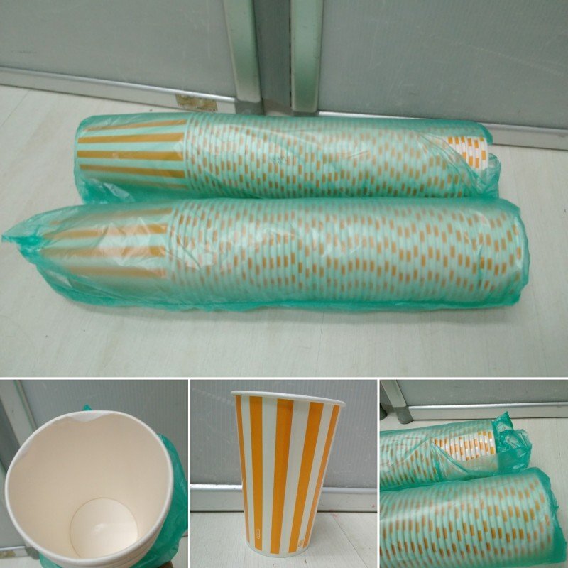 2 未使用品 プラスチック 容器 大量 まとめて HEIKO 紙カップ ペーパーカップ 耐熱紙コップ 透明カップ アサヒビール 使い捨て_画像2