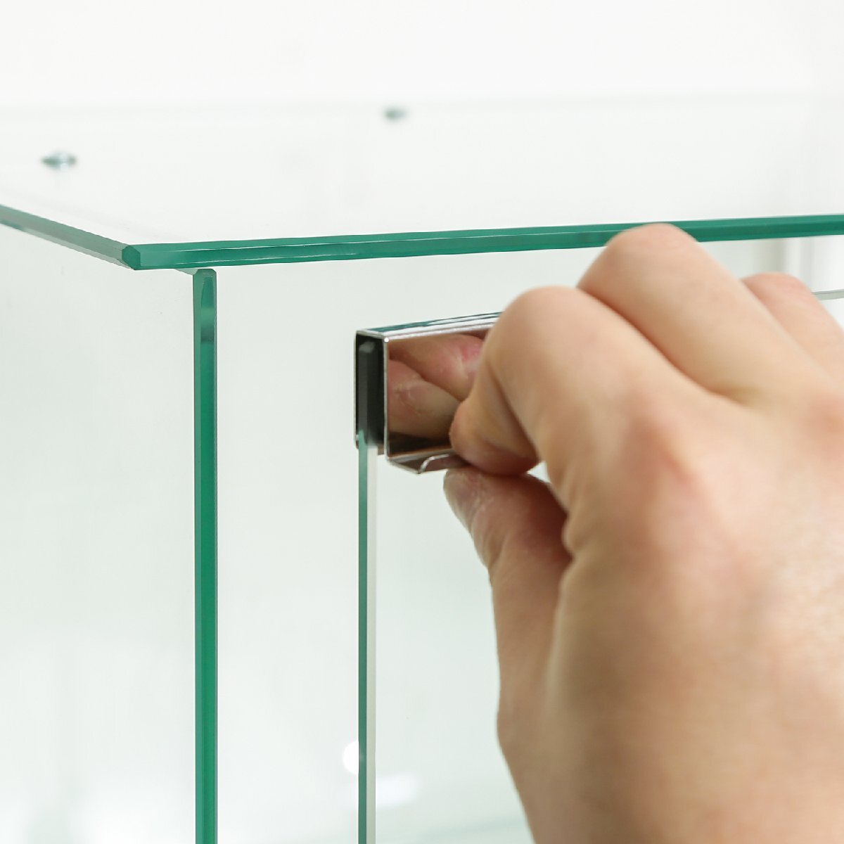 送料無料 見せる収納 コレクションケース ガラス ショーケース キャビネット 3段 飾り棚 収納棚 インテリア 幅43cm奥行37cm高さ85cm 新品_画像5